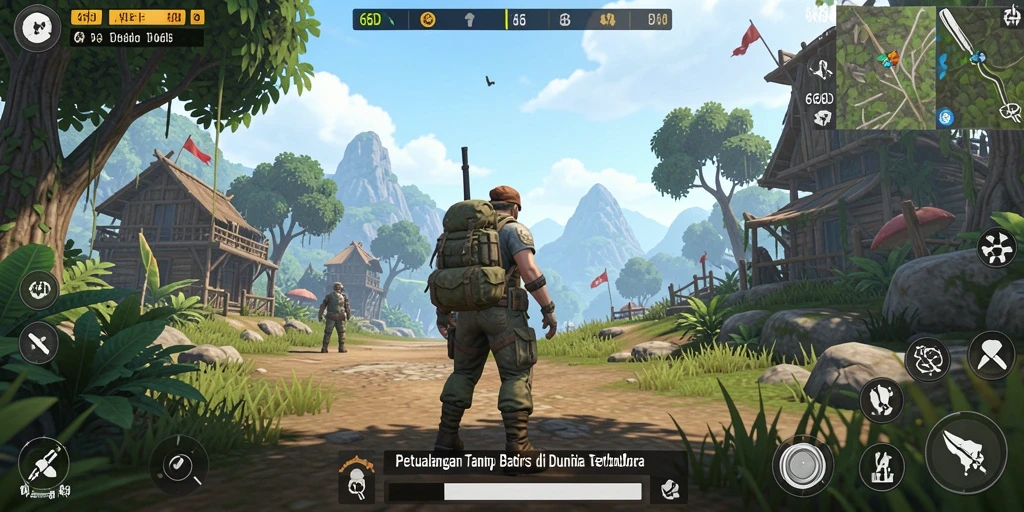 Tangkapan layar dari gameplay Open World 66D yang epik.
