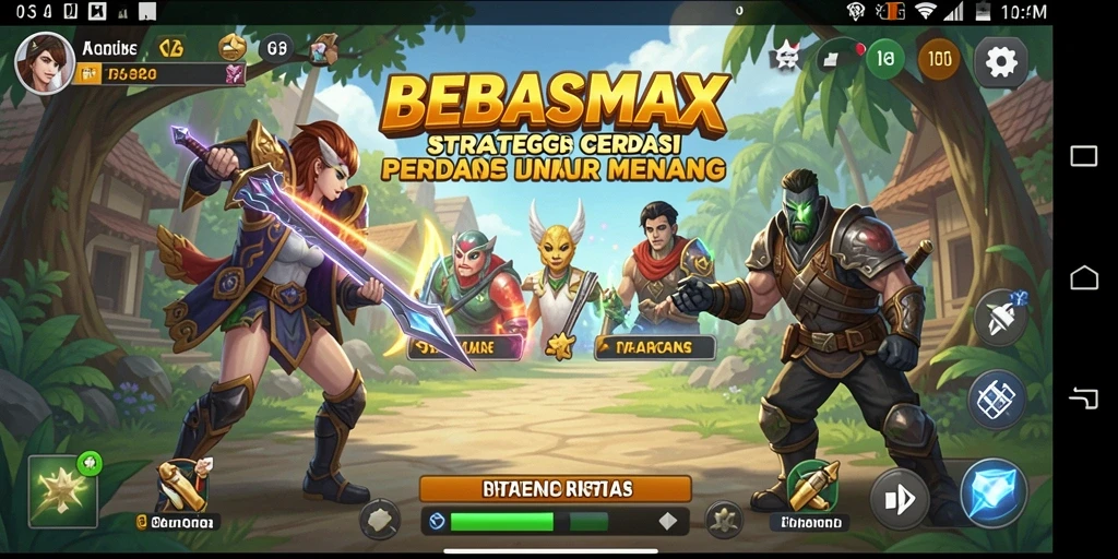 Gameplay BEBASMAX yang mengasah strategi dan taktik.