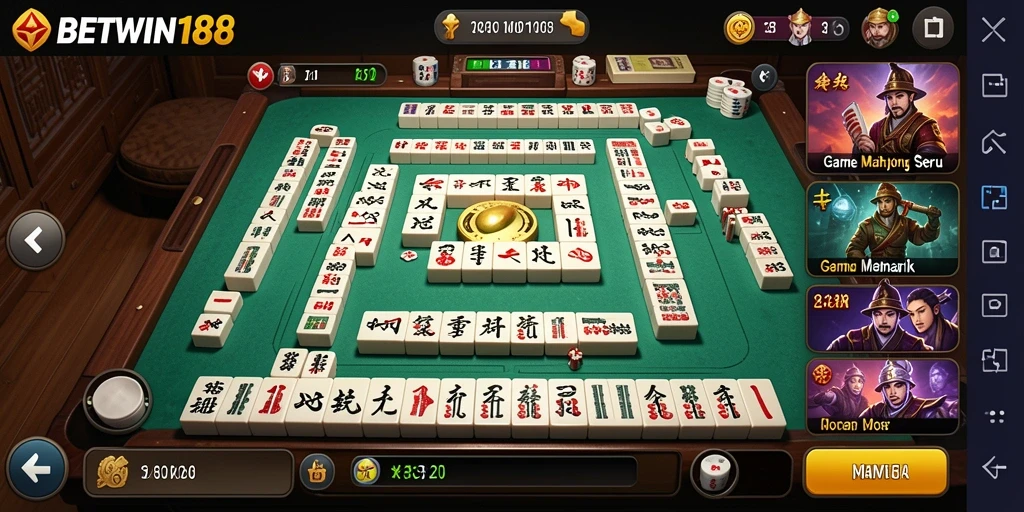 Tampilan gameplay Mahjong BETWIN188 yang menarik dan interaktif.