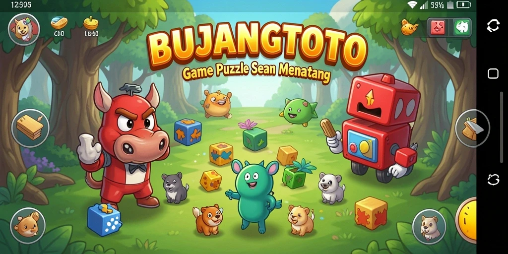 Tampilan gameplay BUJANGTOTO dengan teka-teki yang menantang.
