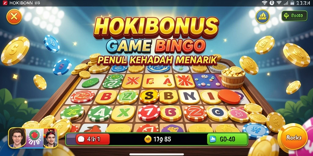 Tampilan permainan HOKIBONUS yang menarik dengan gameplay Bingo yang seru.