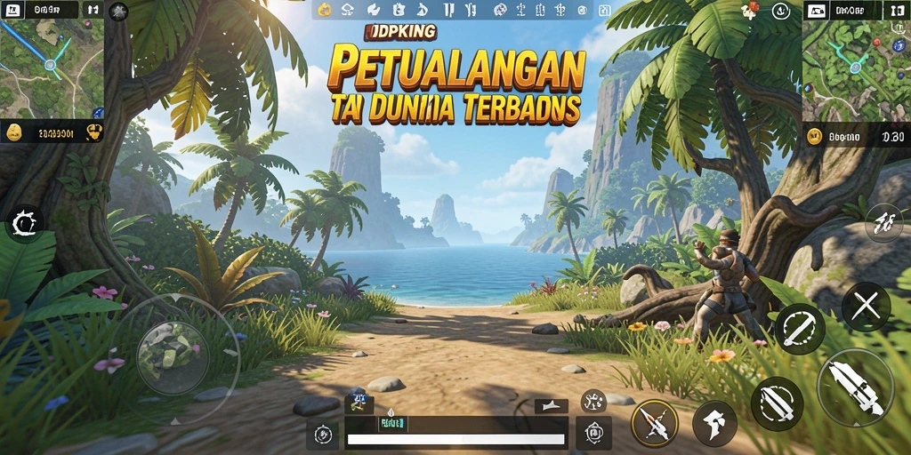 Screenshot gameplay <strong>IDPKING</strong> menampilkan dunia terbuka yang luas dan penuh petualangan.