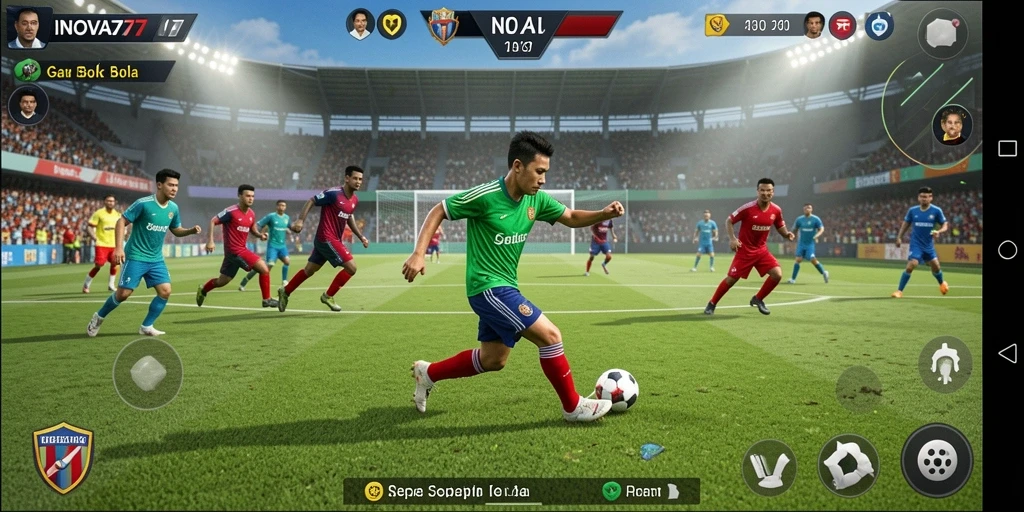 Tampilan Screenshot Gameplay Sepak Bola INOVA77