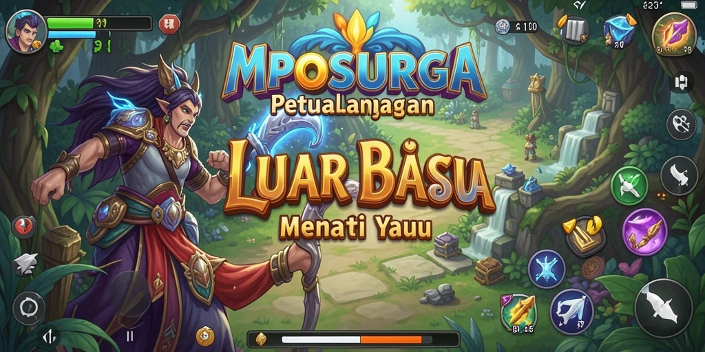 Gameplay seru di dunia petualangan MPOSURGA dengan visual menakjubkan.