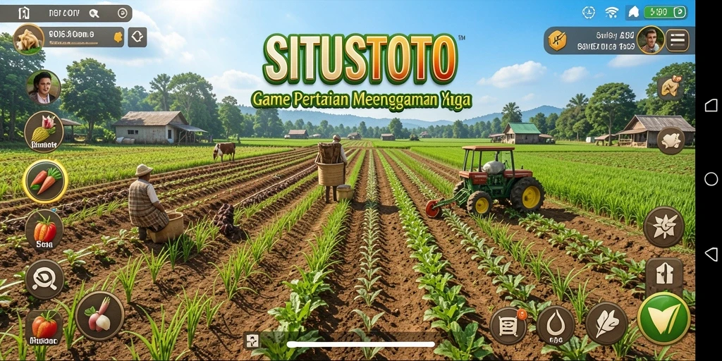 Screenshot gameplay SITUSTOTO yang menampilkan kebun yang rimbun.