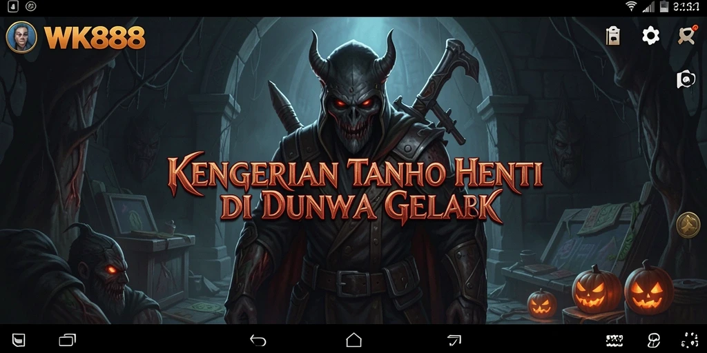 Tangkapan layar menunjukkan ketegangan tinggi dalam gameplay Horror WK888.